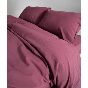 Постільна білизна Limasso Stonewashed Ranforse 160 х 220 см Raspberry