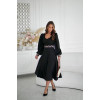 Коктейльне плаття міді з вишивкою Чорний