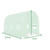 Пленка для теплицы 7 м²,армированная, плотность 140 г/м2, с UV-4 фильтром, Зеленая (Польша)