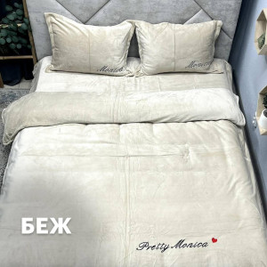 Велюрова постільна білизна Моніка Евро