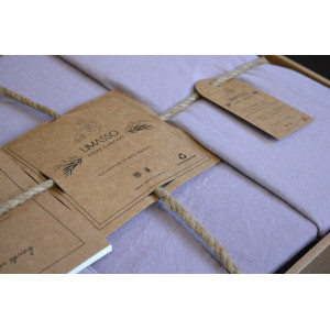 Постільна білизна Limasso Stonewashed Ranforse 160 х 220 см Natural Violet