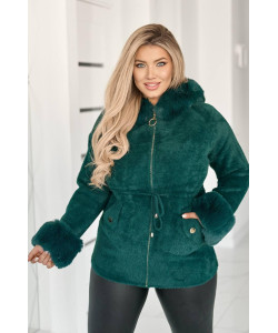 Кардиган жіночий Альпака з капюшоном oversize 46-52 Зелений