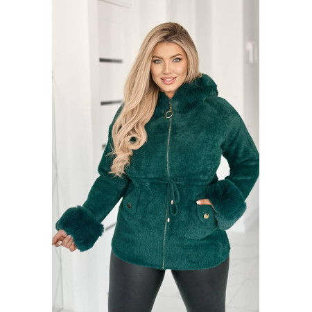 Кардиган жіночий Альпака з капюшоном oversize 46-52 Зелений