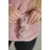 Кардиган жіночий Альпака з капюшоном oversize 50-58 Рожевий