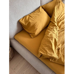 Постільна білизна Stonewashed Soho 200 х 220 см Гірчичний