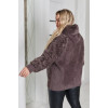 Кардиган жіночий Альпака з капюшоном oversize 52-58 Коричневий