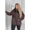 Кардиган жіночий Альпака з капюшоном oversize 52-58 Коричневий