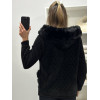 Кардиган жіночий Альпака з капюшоном oversize 50-58 Чорний