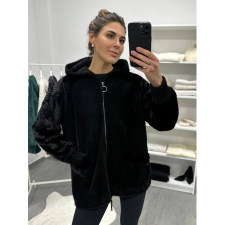 Кардиган жіночий Альпака з капюшоном oversize 48-56