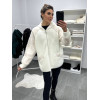 Кардиган жіночий Альпака з капюшоном oversize 48-56 Молочний