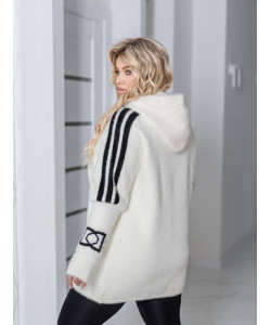 Кардиган женский Альпака с капюшоном oversize 46/58 4 цвета