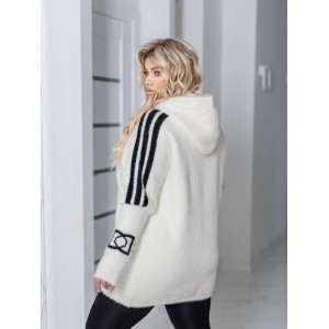 Кардиган женский Альпака с капюшоном oversize 46/58 4 цвета