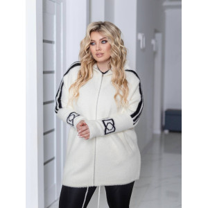 Кардиган женский Альпака с капюшоном oversize 46/58 4 цвета