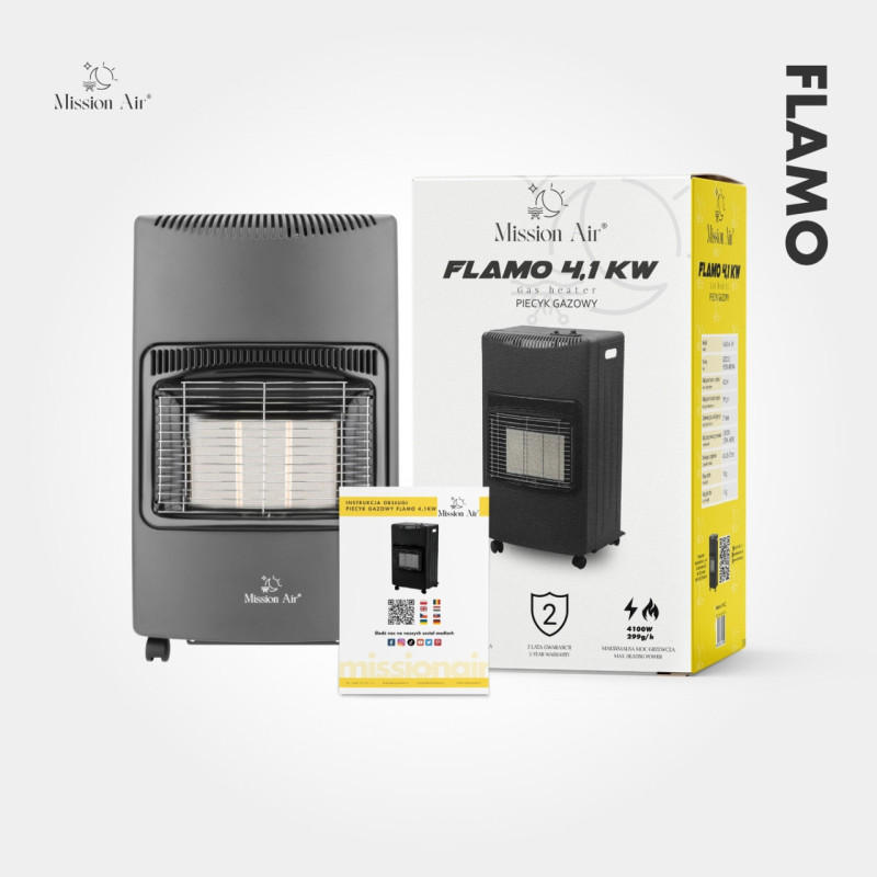 Портативный газовый обогреватель FLAMO 3 режима мощности (1400 Вт, 2750 Вт, 4100 Вт) + шланг + редуктор, Польша Портативный газовый обогреватель FLAMO 3 режима мощности (1400 Вт, 2750 Вт, 4100 Вт) + шланг + редуктор, Польша