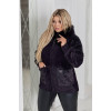 Кардиган жіночий Альпака з капюшоном oversize 52-58 Баклажан