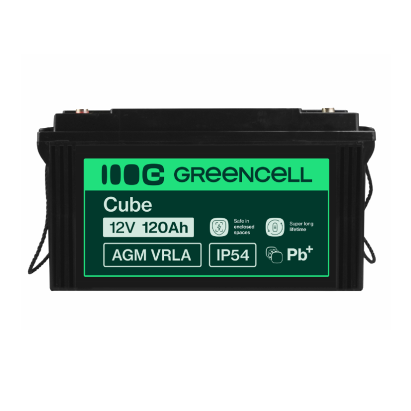 Аккумулятор Green Cell AGM VRLA 12V 120Ah IP54 не требует обслуживания (срок службы - 5 лет)