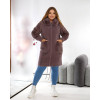 Кардиган жіночий Альпака  oversize 48-56 Коричневий