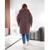 Кардиган жіночий Альпака  oversize 48-56 Коричневий