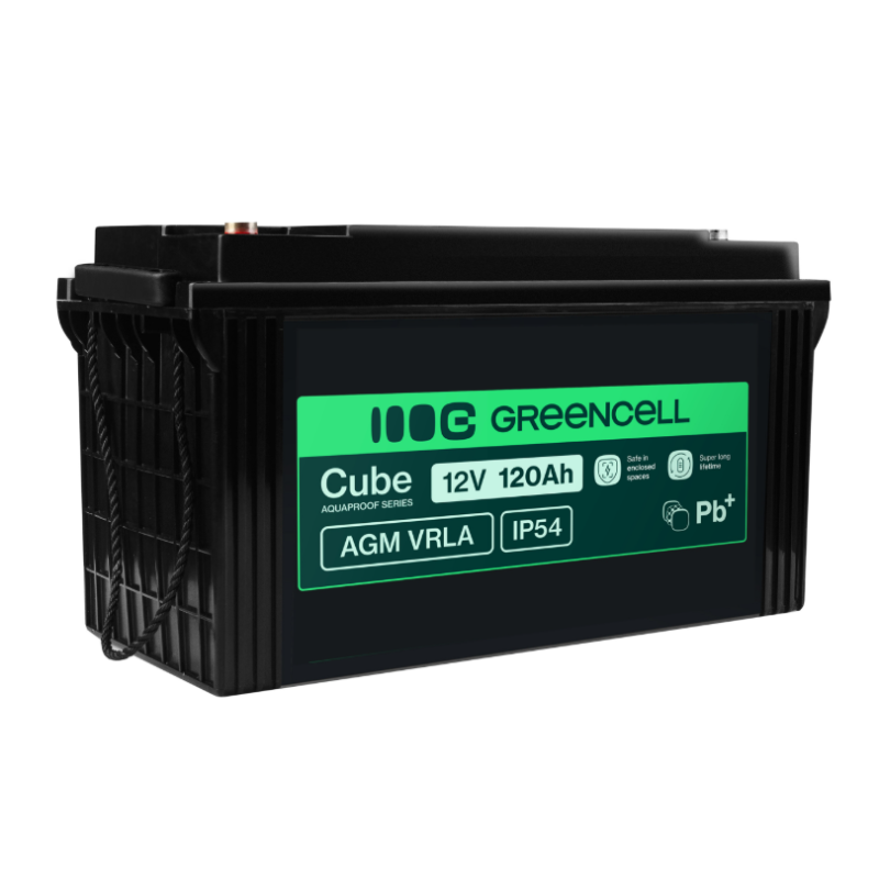 Аккумулятор Green Cell AGM VRLA 12V 120Ah IP54 для фотоэлектрических систем, яхт, лодок, солнечных панелей
