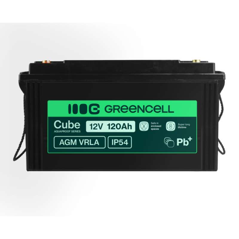 Аккумулятор Green Cell AGM VRLA 12V 120Ah IP54 для фотоэлектрических систем, яхт, лодок, солнечных панелей