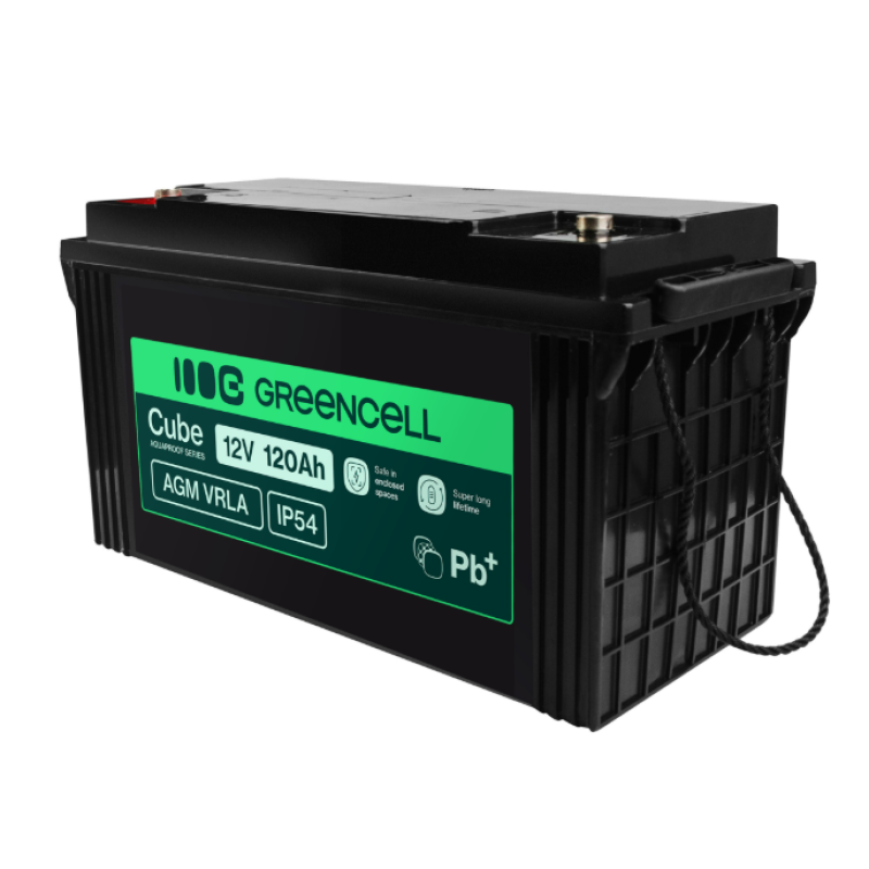 Аккумулятор Green Cell AGM VRLA 12V 120Ah IP54 для фотоэлектрических систем, яхт, лодок, солнечных панелей