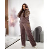Костюм жіночий велюровий із декором Мокко