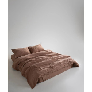 Постільна білизна Limasso Stonewashed Ranforse 160 х 220 см Woodsmoke