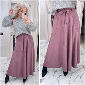 Юбка замшевая макси 3XL