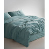 Постільна білизна євро Limasso Stonewashed Ranforse 200 х 220 см Mineral Blue