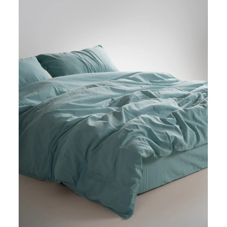 Постільна білизна євро Limasso Stonewashed Ranforse 200 х 220 см Mineral Blue