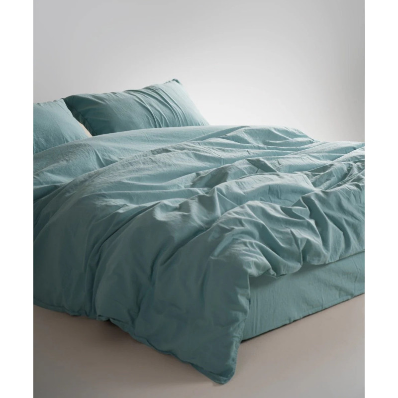 Постільна білизна євро Limasso Stonewashed Ranforse 200 х 220 см Mineral Blue