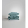 Постільна білизна євро Limasso Stonewashed Ranforse 200 х 220 см Mineral Blue