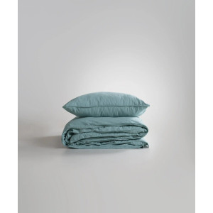 Постільна білизна євро Limasso Stonewashed Ranforse 200 х 220 см Mineral Blue