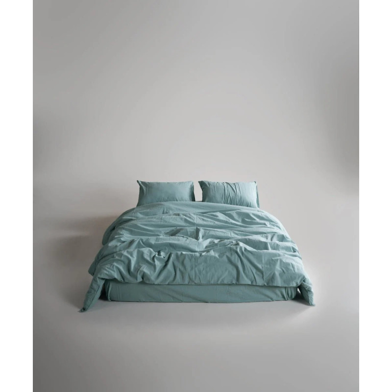 Постільна білизна євро Limasso Stonewashed Ranforse 200 х 220 см Mineral Blue