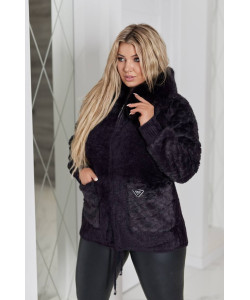 Кардиган женский Альпака с капюшоном oversize 52-58