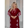 Лляна сукня з вишивкою Рубін