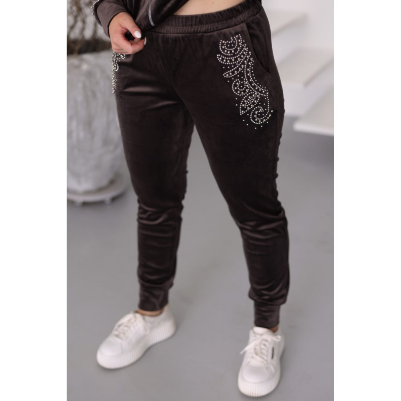 Жіночий велюровий костюм на блискавці Дамаск Жіночий велюровий костюм на блискавці Дамаск