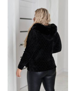 Кардиган женский Альпака с капюшоном oversize 50-58