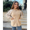 Кардиган женский Альпака с капюшоном oversize 48-56 арт. 9450