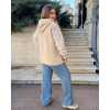 Кардиган женский Альпака с капюшоном oversize 48-56 арт. 9450