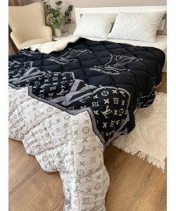 Одеяло флисовое зимнее 195x215 см с открытым мехом 450г/м кв.