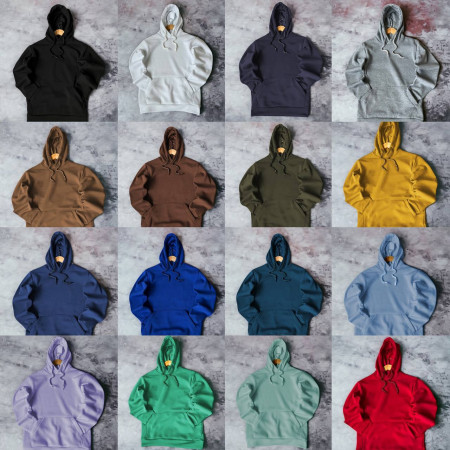 Худи трехнитка на флисе Турция унисекс от XS до 3XL