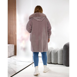 Кардиган женский Альпака  oversize 48-56 Мокко