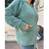 Кардиган женский Альпака с капюшоном oversize 48-56 арт. 9450 — Фото 15