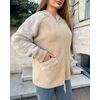 Кардиган женский Альпака с капюшоном oversize 48-56 арт. 9450 — Фото 11