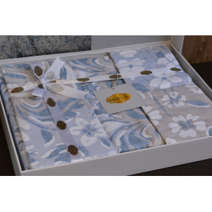 Постільна білизна Marla Ranforse 200 х 220 см Floral Mavi