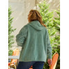 Кардиган жіночий Альпака з капюшоном oversize 48-56 М'ята