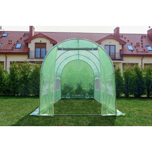 Садовая теплица 9 м2 (4,5 × 2 × 2 м) с окнами, армированная пленка UV-4, Зеленая (Польша) арт. 2144586627