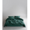 Постільна білизна євро Limasso Stonewashed Ranforse 200 х 220 см Dark Green