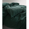 Постільна білизна євро Limasso Stonewashed Ranforse 200 х 220 см Dark Green